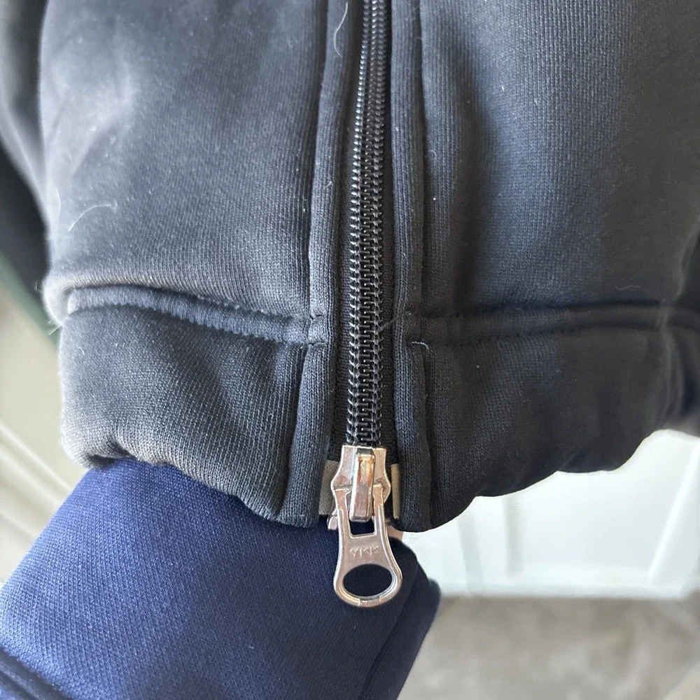 Jordan Men's Two-Tone Black and White Zip Up‎ Hoodie Men's Medium